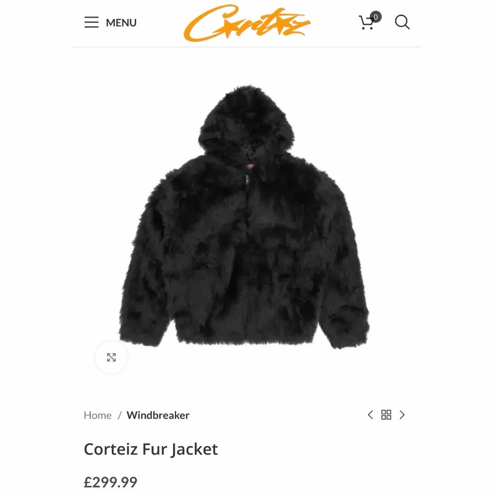 NWT Size Small Corteiz Fur Jacket